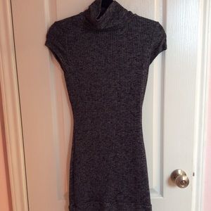 Light sweater dress with mini turtle neck